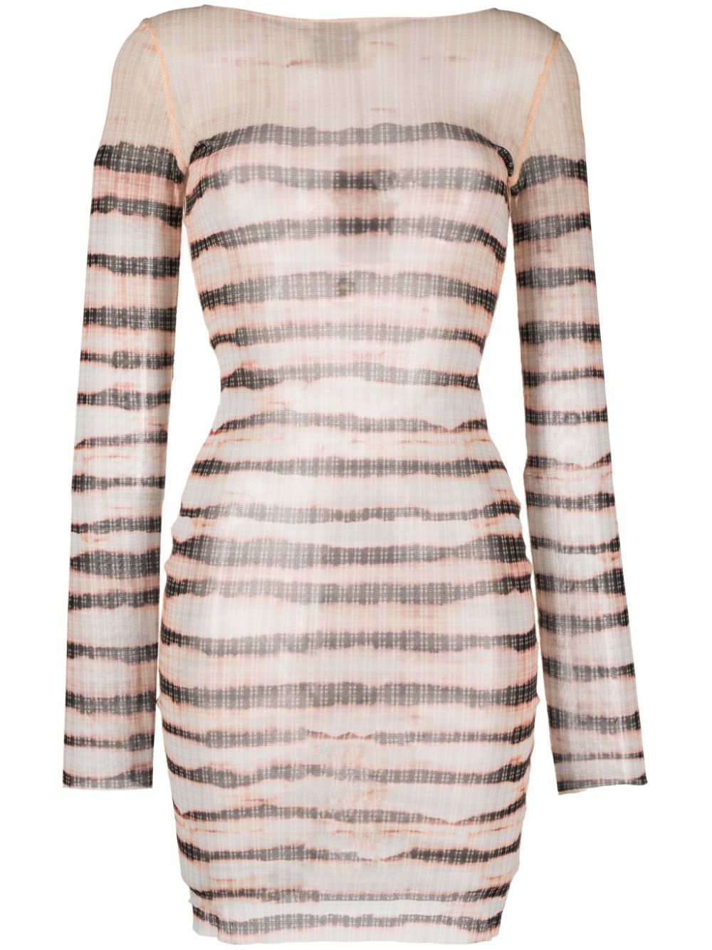 x KNWLS stripe-print crew-neck dress - 1