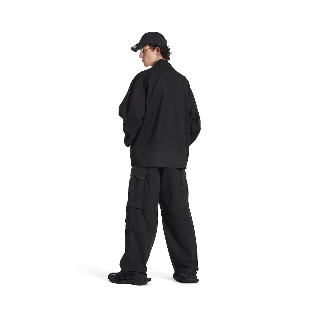 Men's Large Cargo Pants in Black - 3