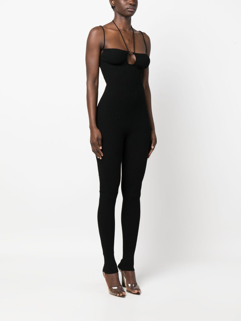 strappy ribbed-knit jumpsuit 3