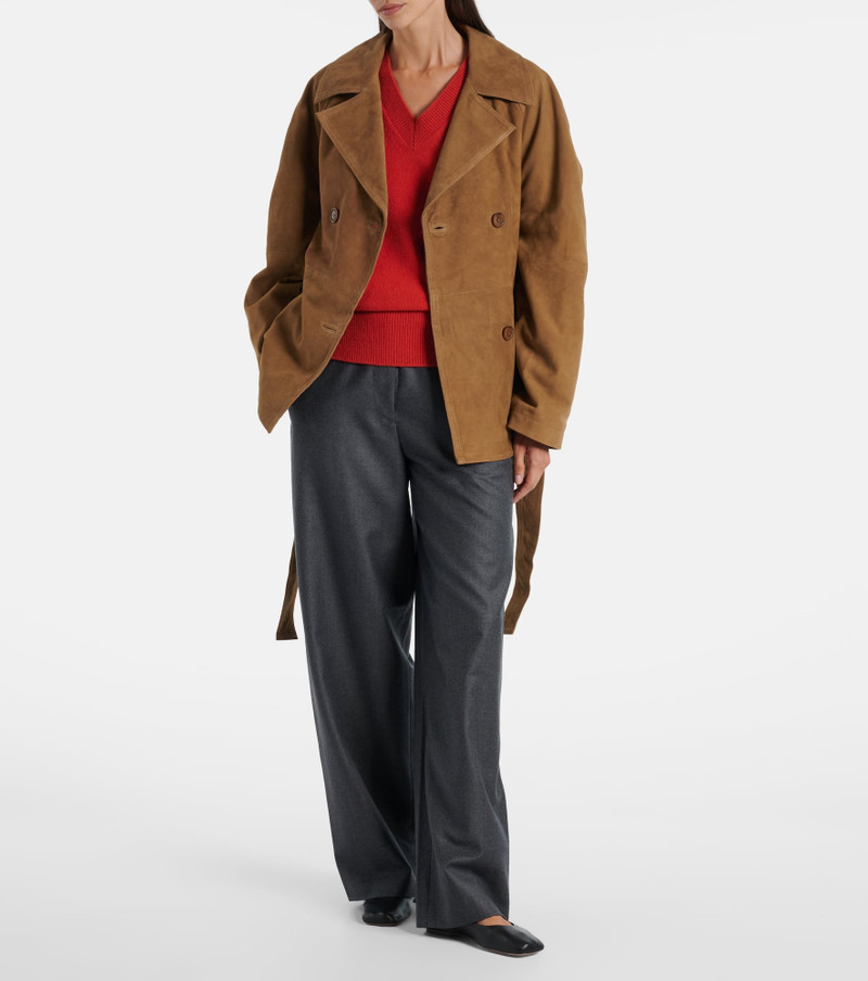 RÓHE Belted suede jacket outlook
