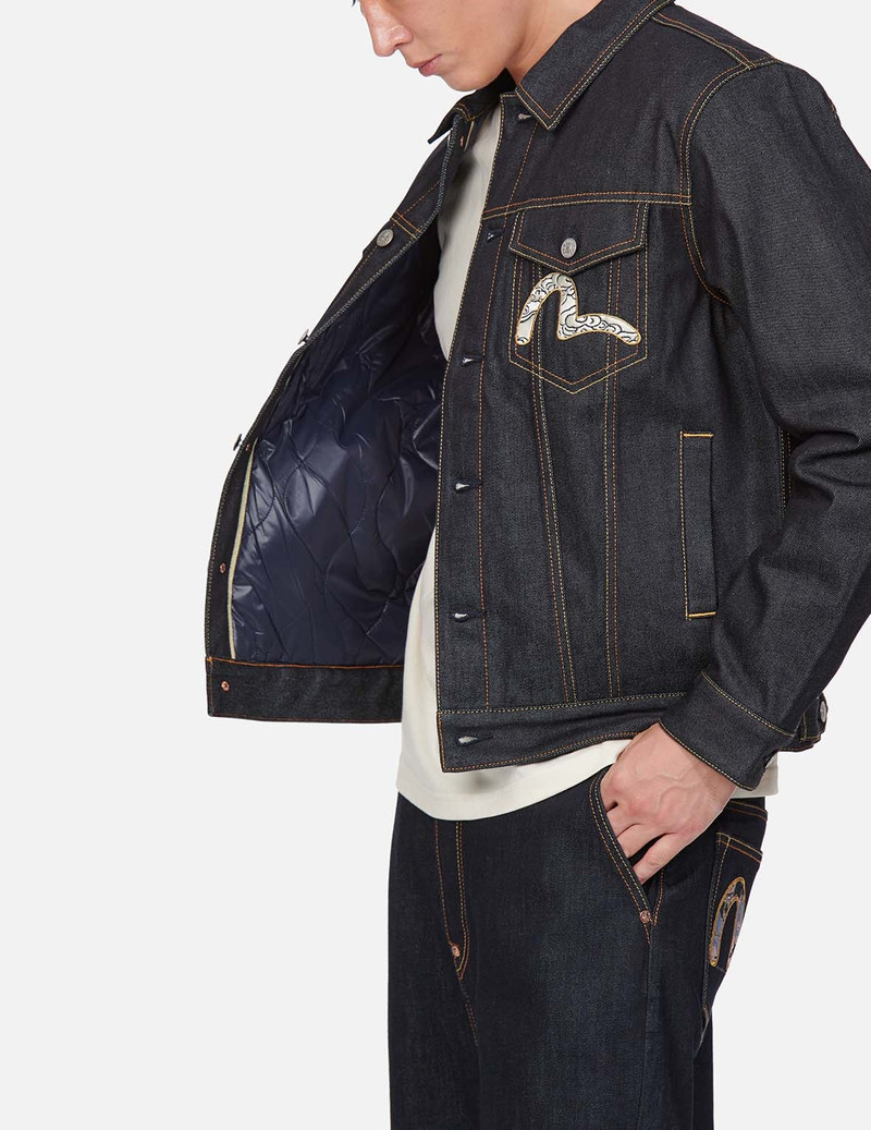 KAMON AND JAPANESE PATTERN EMBROIDERED DENIM JACKET 4