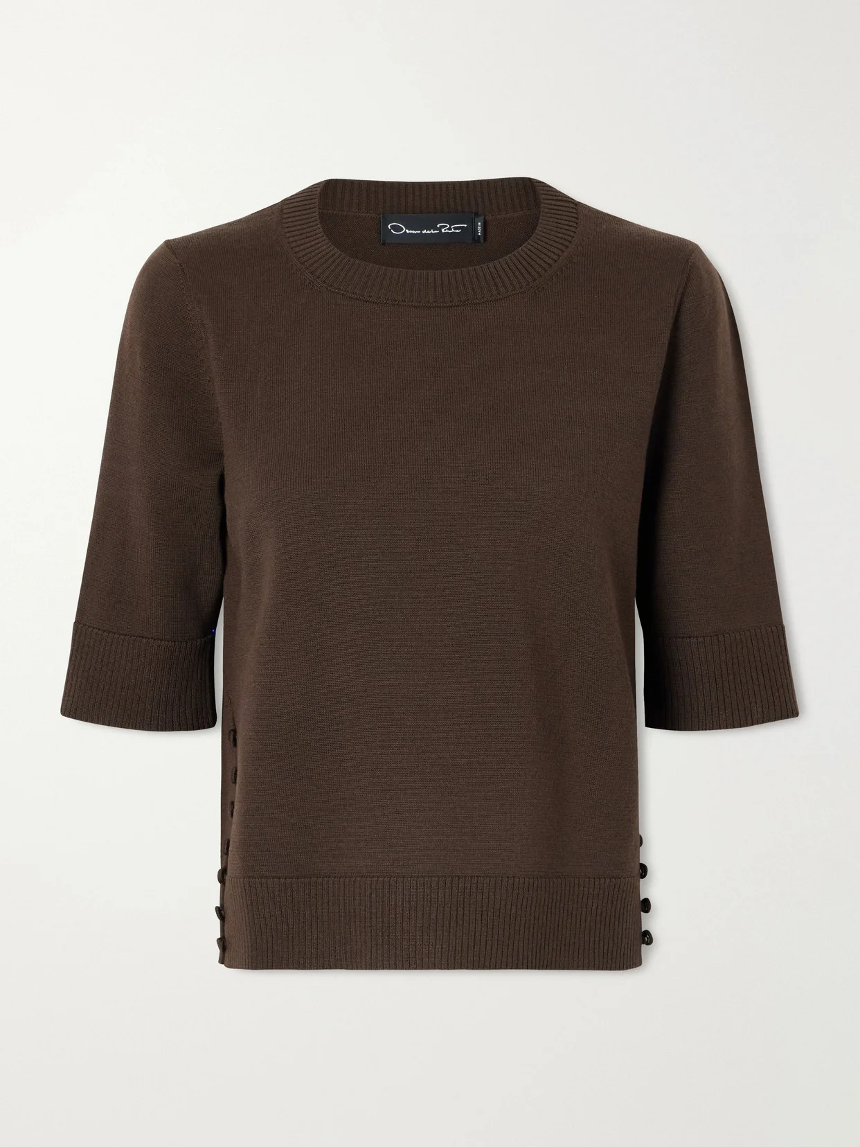 Button-detailed Wool Sweater - 1
