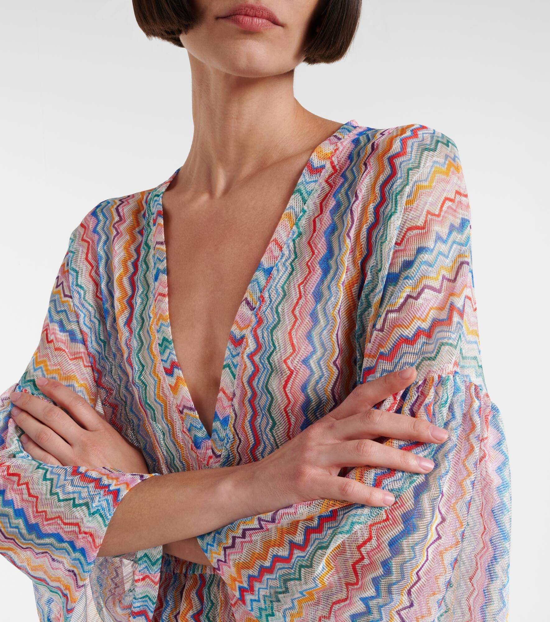 Zigzag tiered beach dress - 4