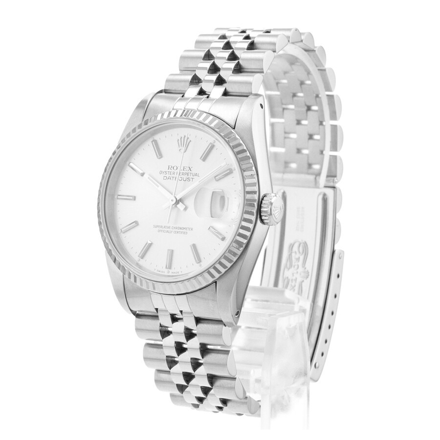 Pre-owned Rolex Datejust 36 Automatic Silver Dial Men's Watch 16234 SSJ - 4