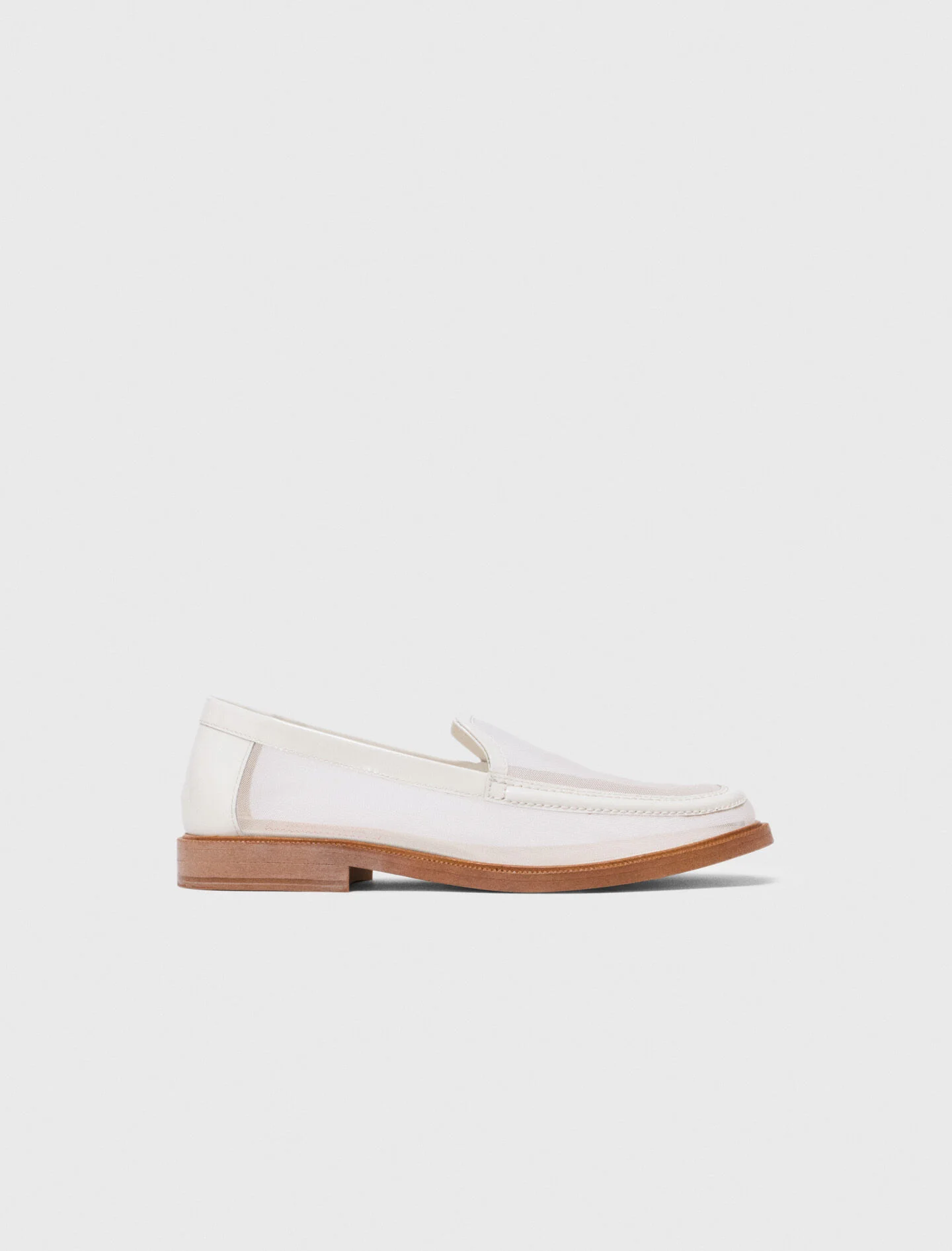 Leather and mesh loafers - 1