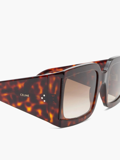 CELINE Oversized squared tortoiseshell-acetate sunglasses outlook