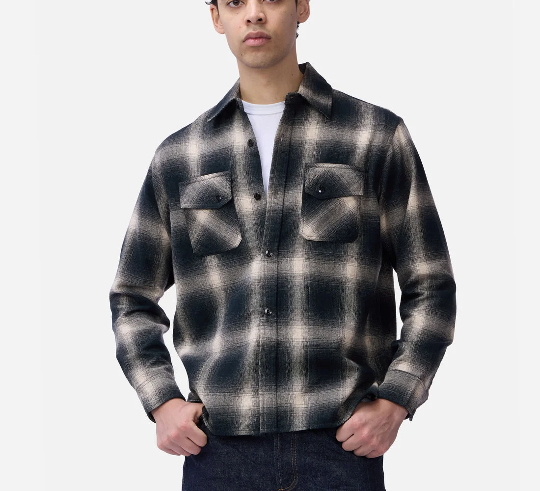 Crosscut Flannel - Black Ombre Plaid - 1
