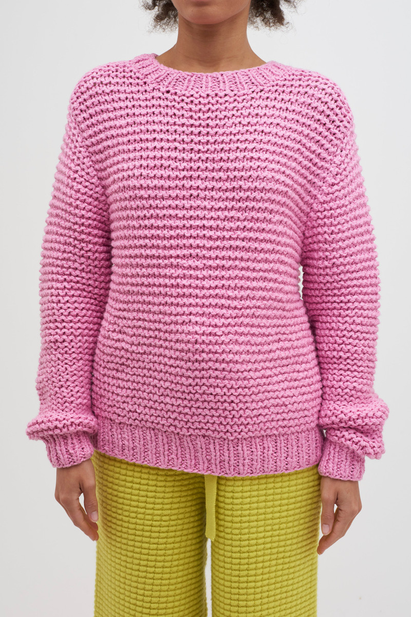 The Elder Statesman HAND KNIT OVERSIZED PULLOVER outlook
