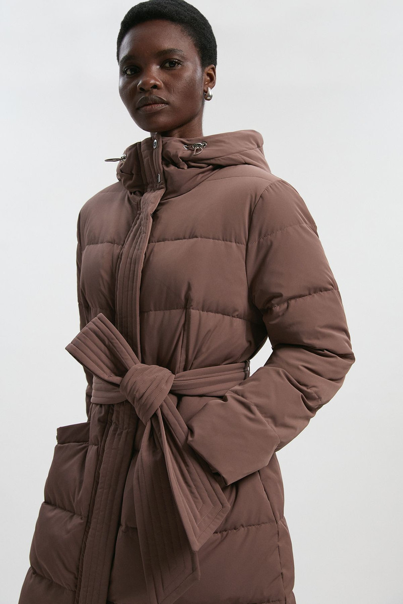 KAREN MILLEN Real Down Belted Midi Coat outlook