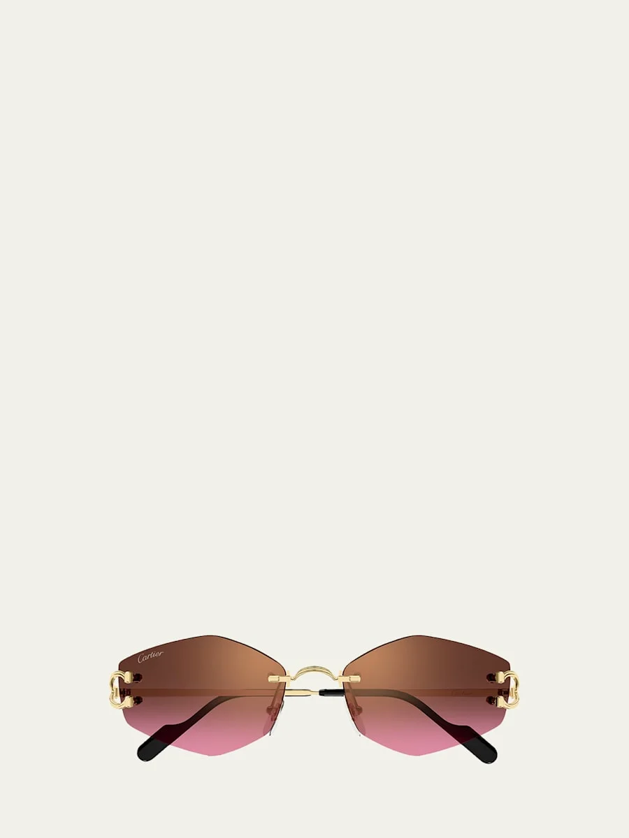56mm Geometric Oval Sunglasses - 1
