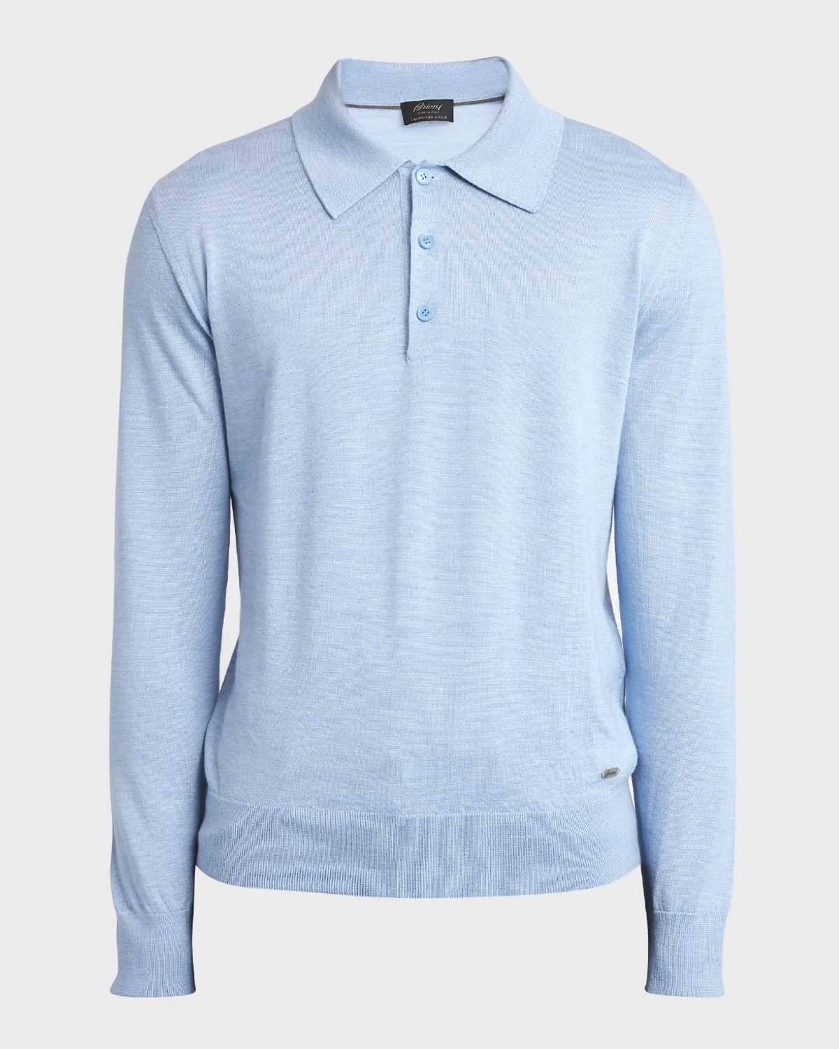 Men's Cashmere-Silk Polo Sweater - 1