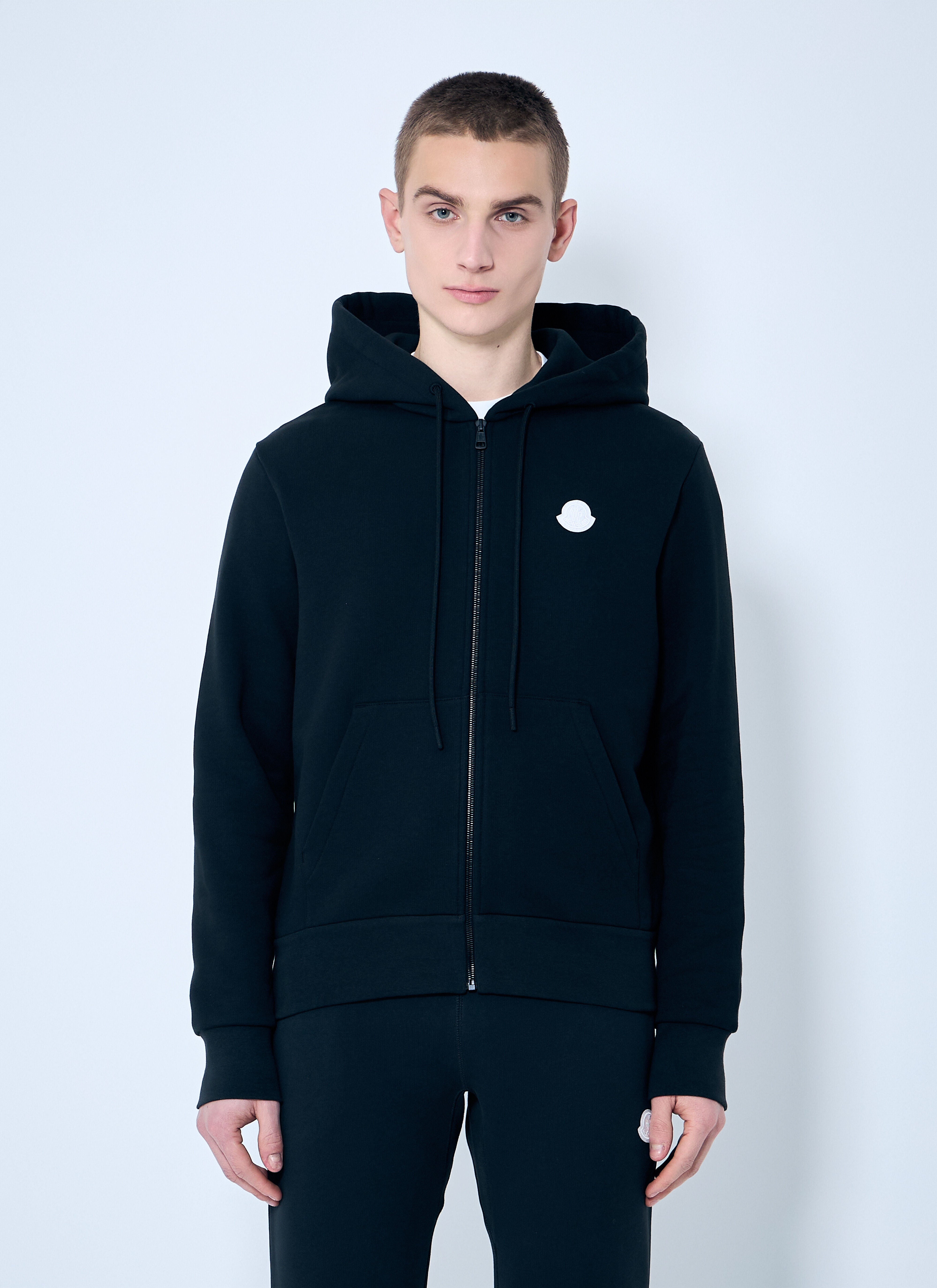 パーカー・フーディ MONCLER Logo Patch Zip-Up Sweatshirt Moncler Moncler Men Logo Patch Zip-Up Sweatshirt | luosophy