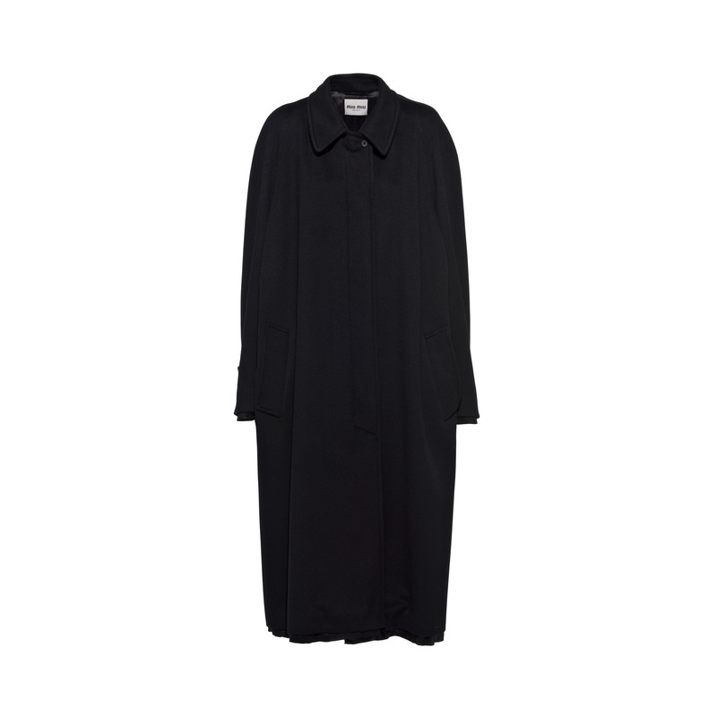 Single-breasted velour coat 1