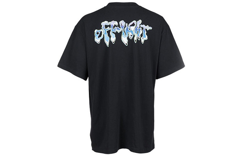 Off-White Off-White 90s Liquid Over Short-Sleeve Tee 'Black/Blue' OMAA038S22JER0061045 outlook