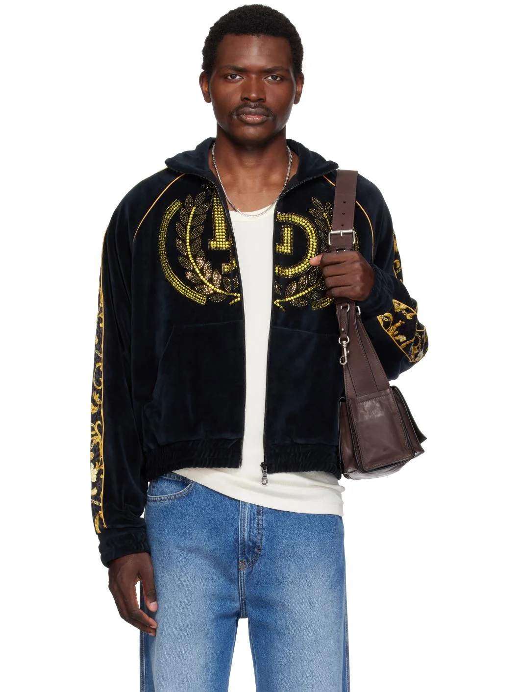 Black Supa-Sleaze Track Jacket - 1