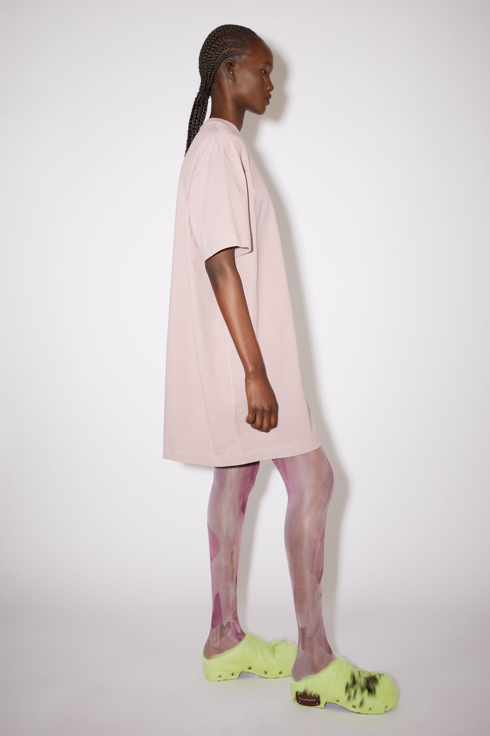Logo t-shirt dress - Mauve pink - 4