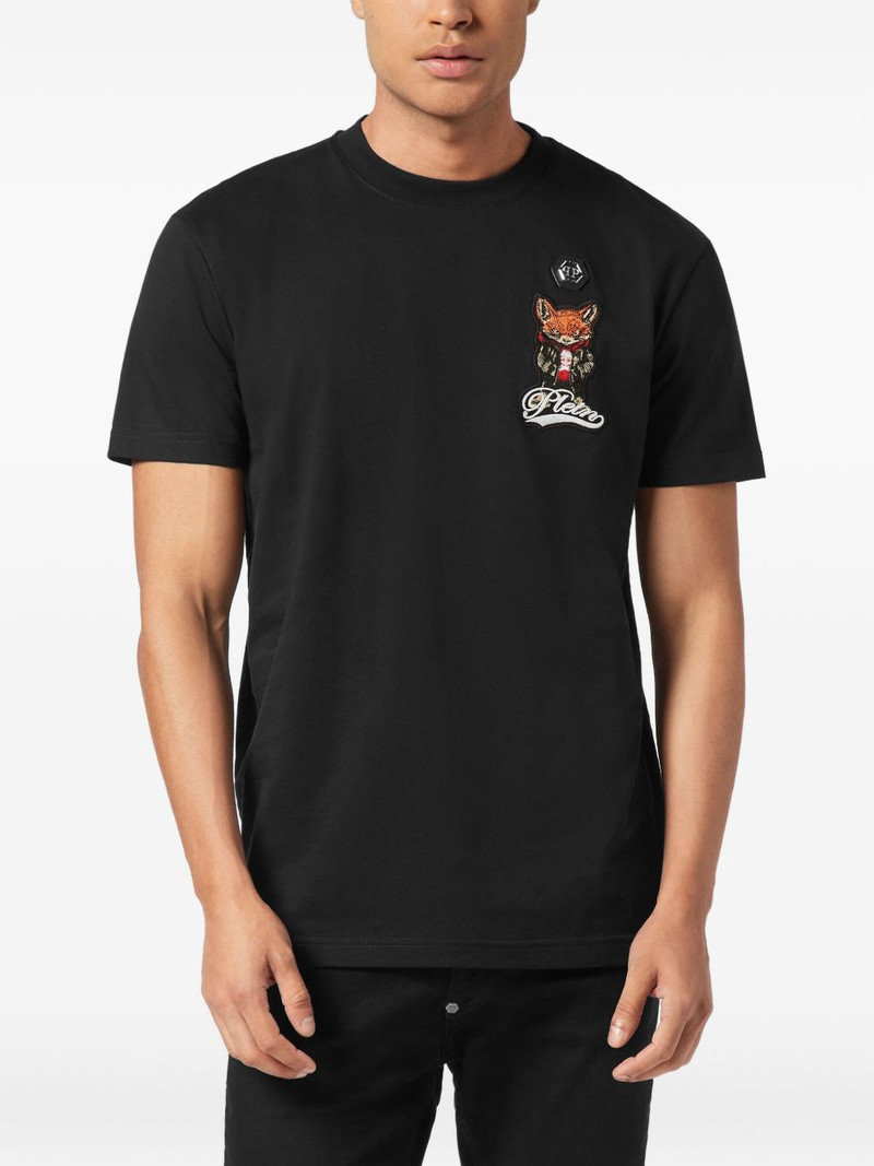 PHILIPP PLEIN fox-patch T-shirt outlook