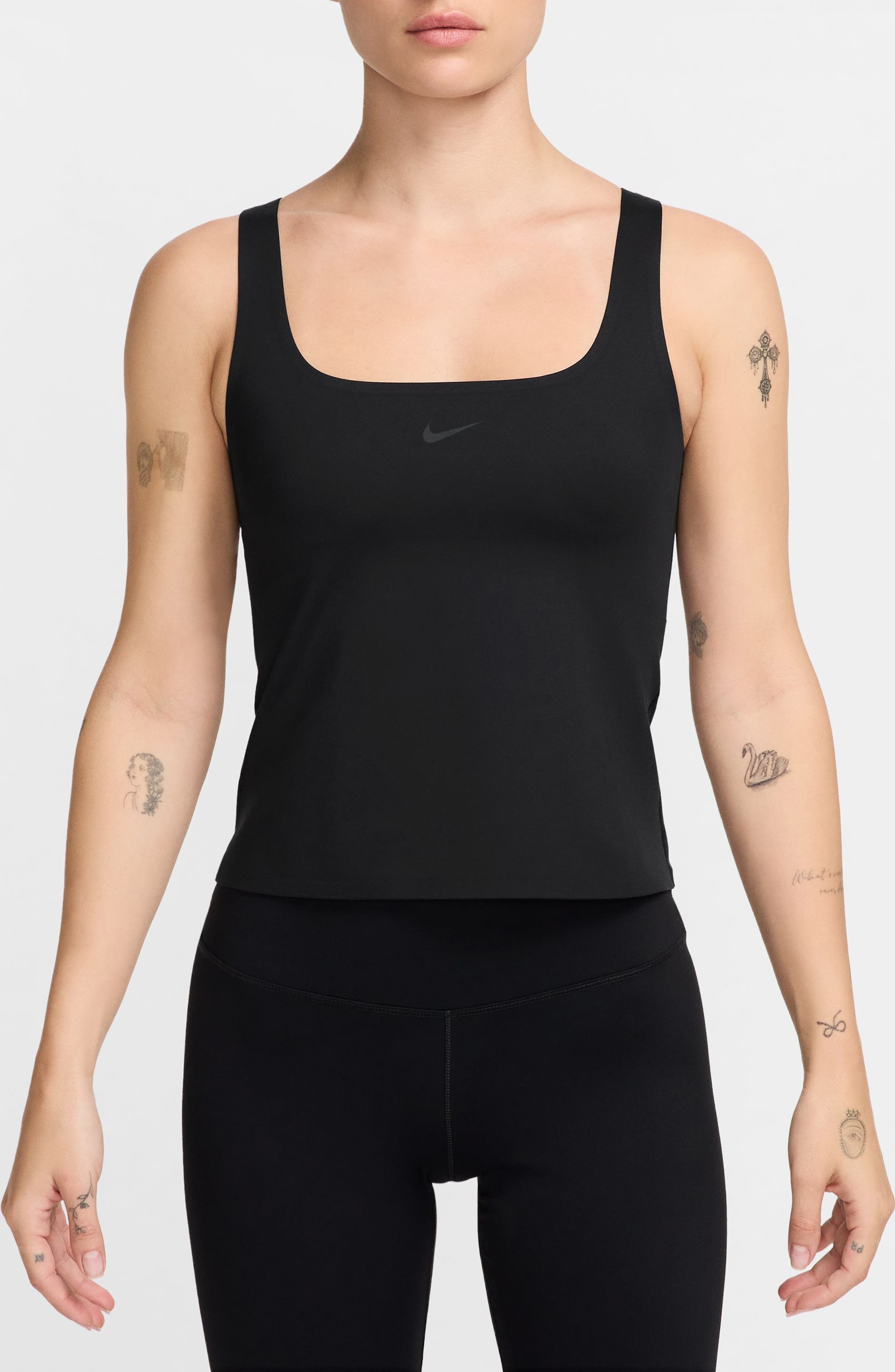 Nike Form Dri-FIT Tank Top in 011 Black/dkskgy at Nordstrom - 1