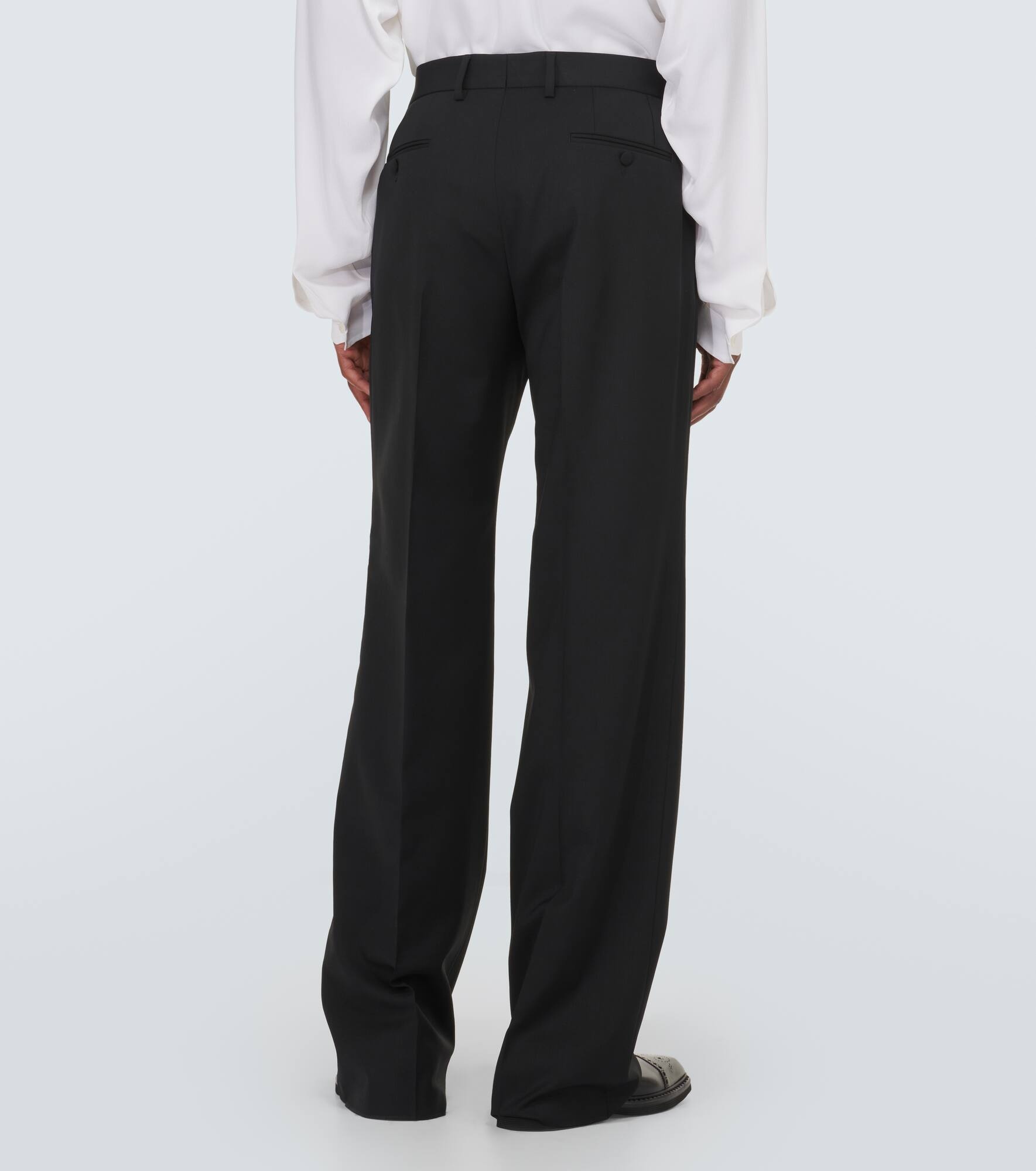 Wool-blend straight pants - 4