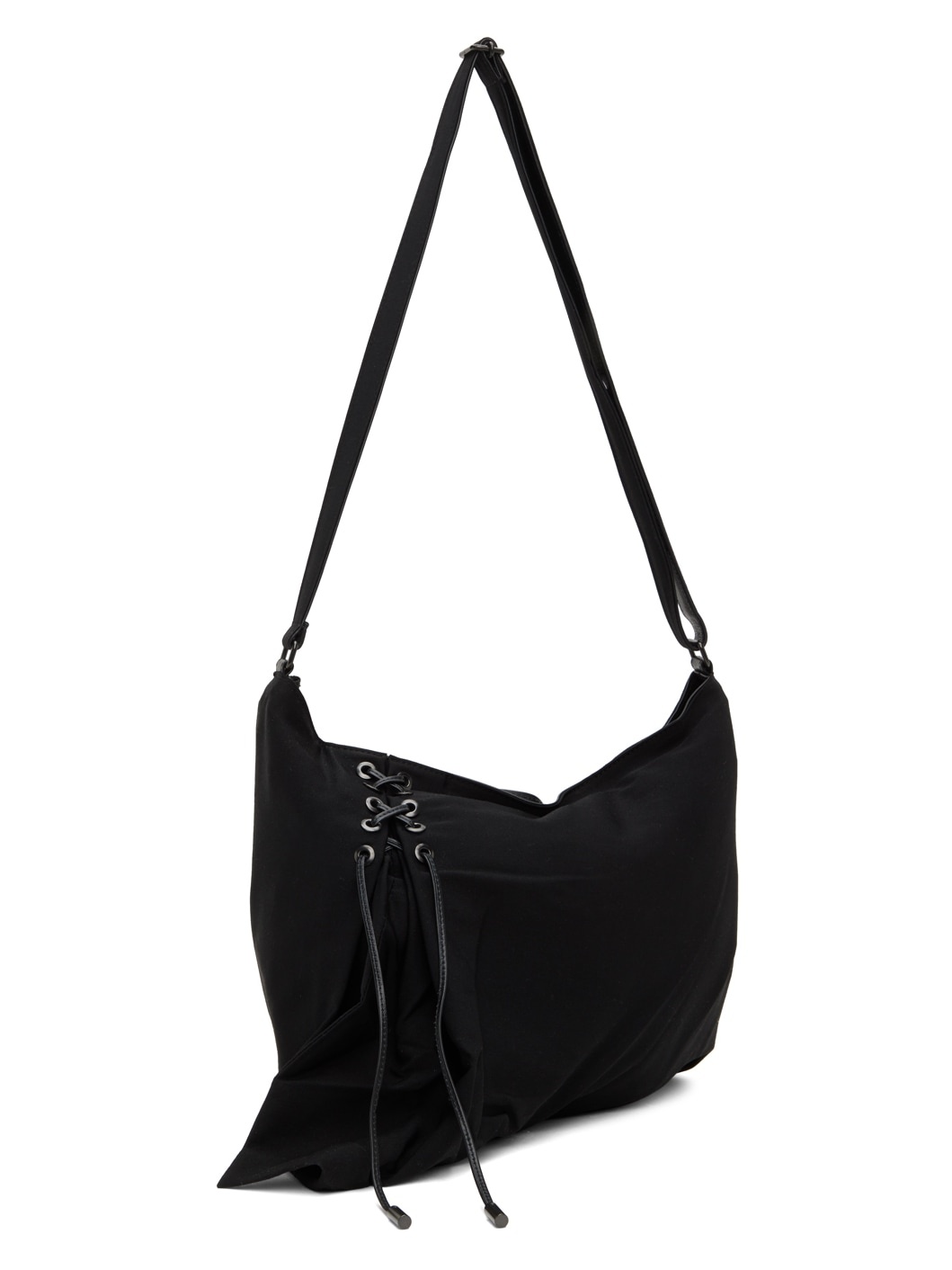 Black Asymmetric Shoulder Bag - 3