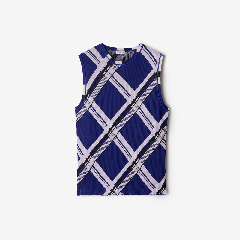 Check Silk Tank Top 1