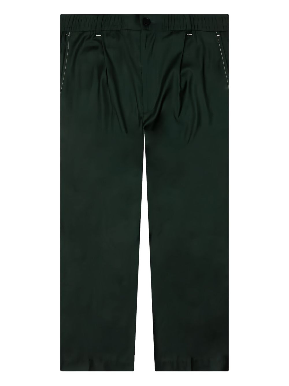 pleat-detail embroidered trousers - 2