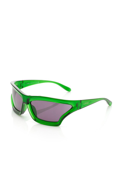 Loewe Paula's Ibiza Wrap-Frame Acetate Sunglasses green outlook