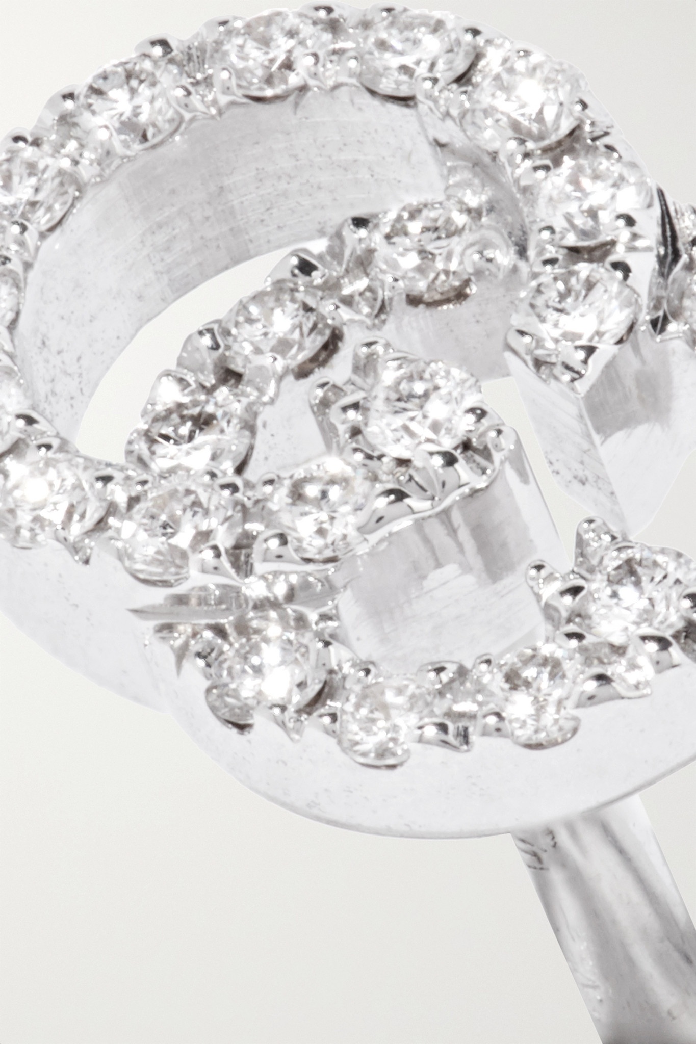 18-karat white gold diamond earrings - 5