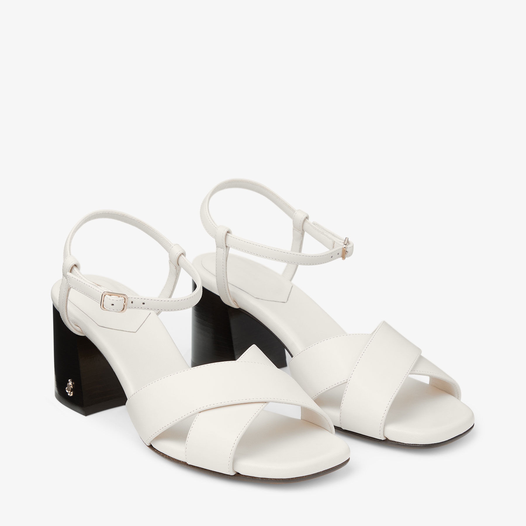 Valla 65
Latte Vacchetta Leather Block Heel Sandals - 3