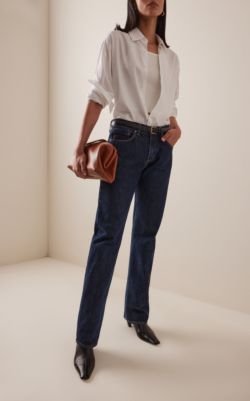 AGOLDE Rigid Low-Rise Slim Jeans dark wash outlook