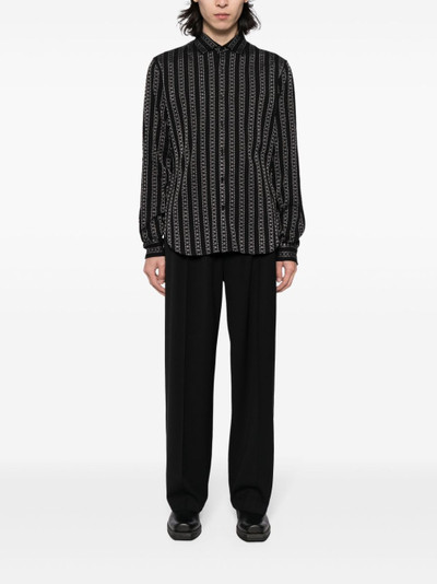 Off-White Arrows-print striped shirt outlook