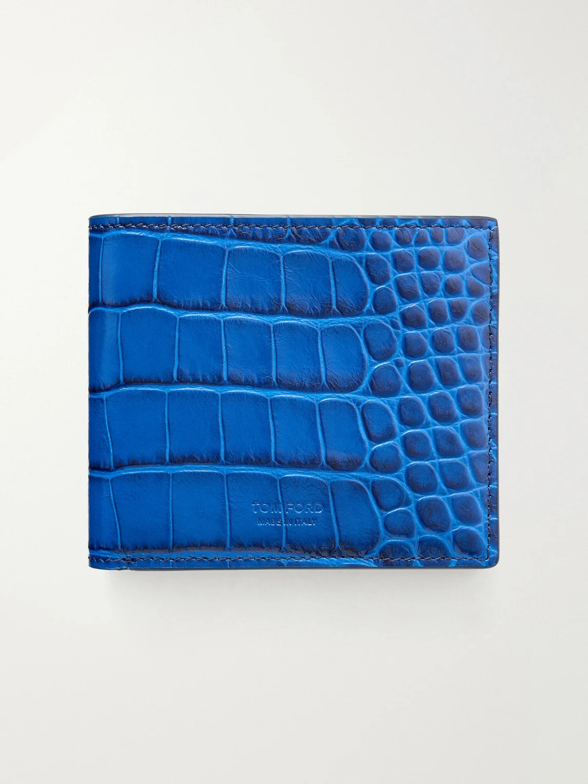 Croc-Embossed Leather Wallet - 1