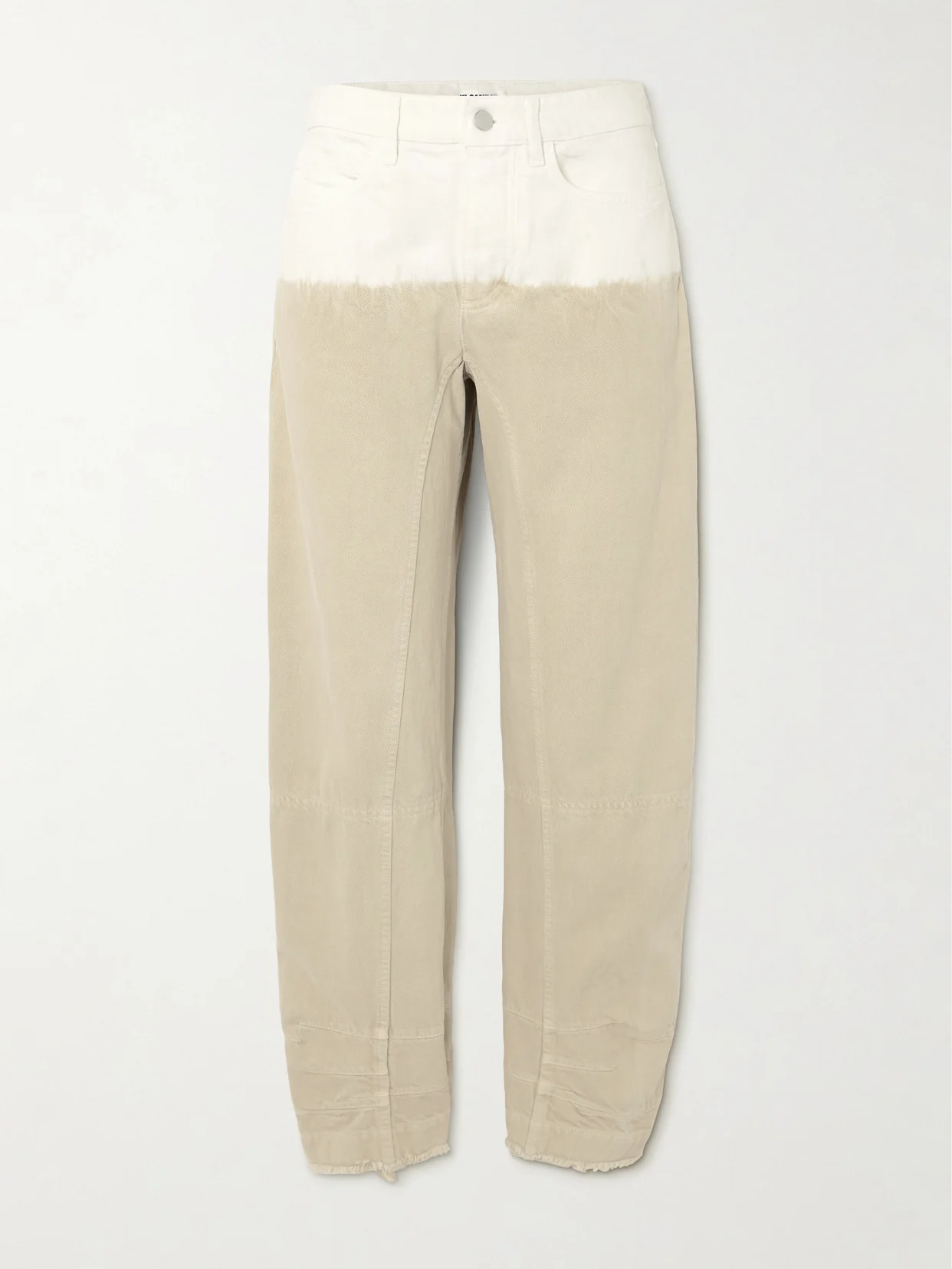 Dégradé Frayed Mid-rise Straight-leg Jeans - 1