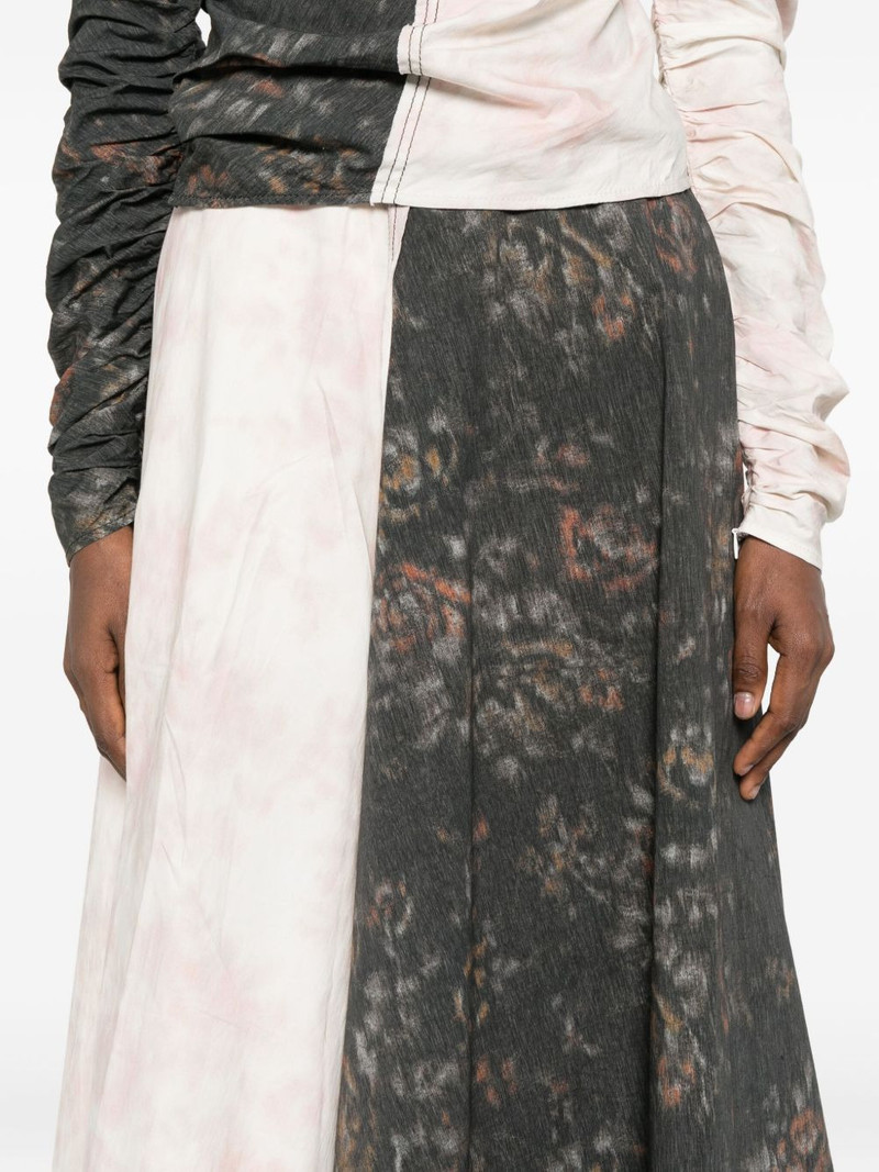 floral-print panelled skirt 5