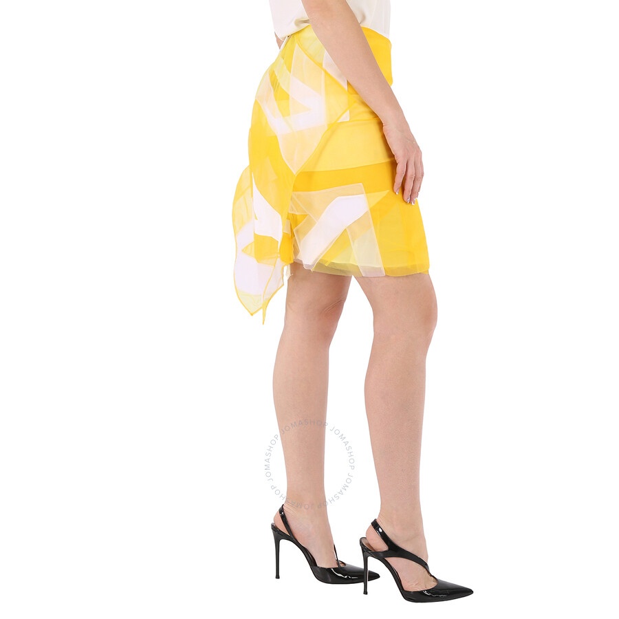 Burberry Ladies Flag Intarsia Crepe Mini Skirt - 4