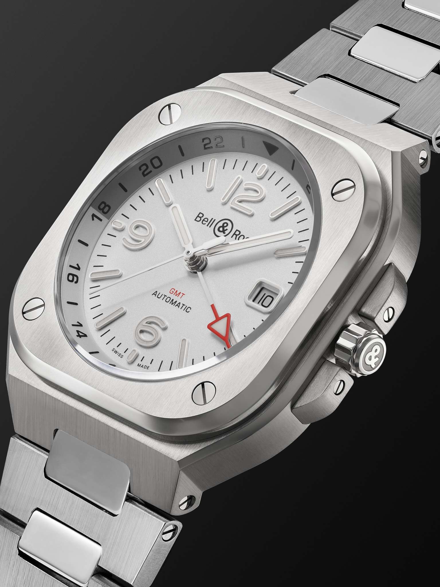 BR 05 GMT Automatic 41mm Stainless Steel Watch, Ref. No. BR05G-SI-ST/SST - 5