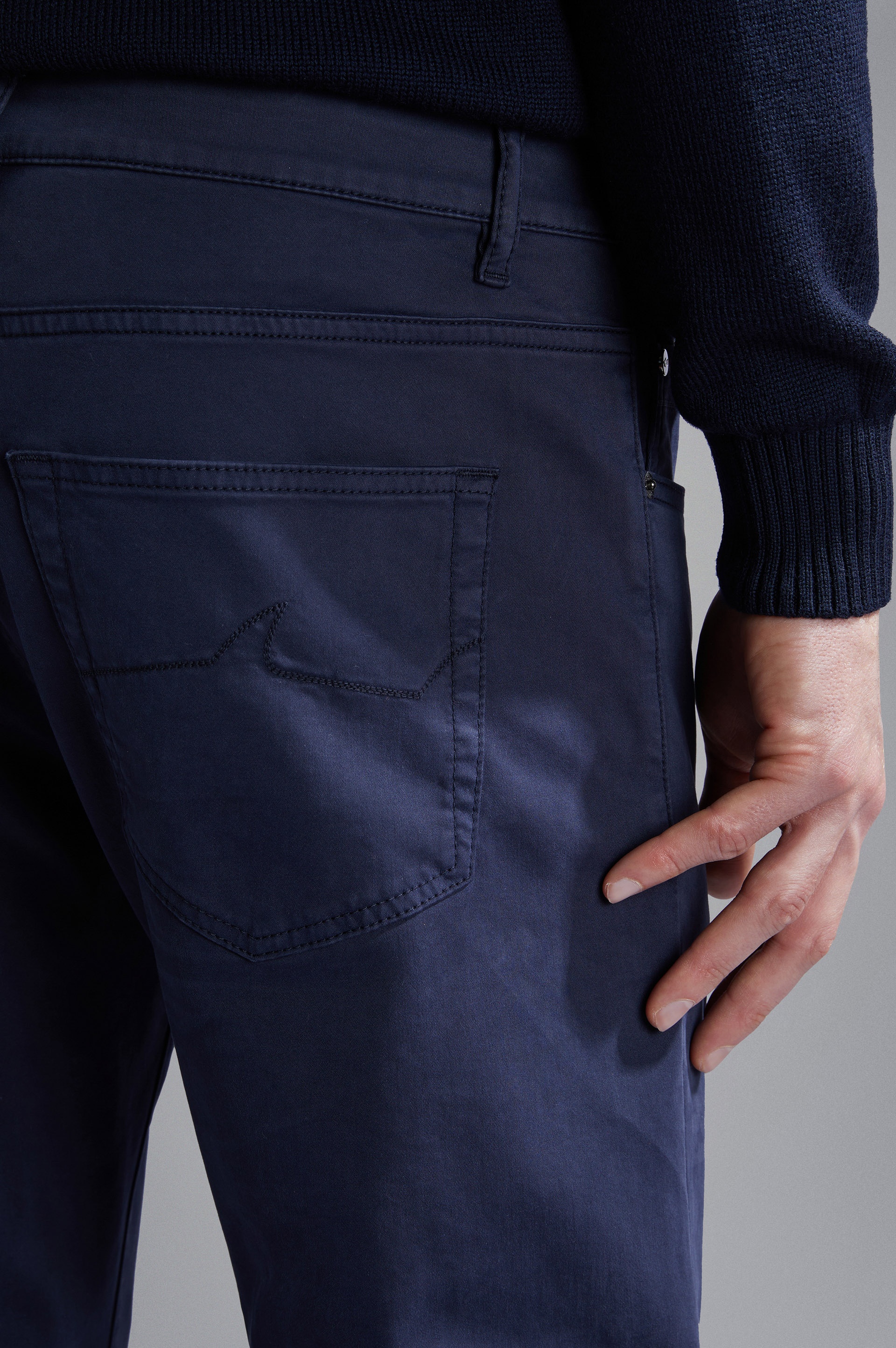 STRETCH COTTON 5 POCKETS TROUSERS - 5