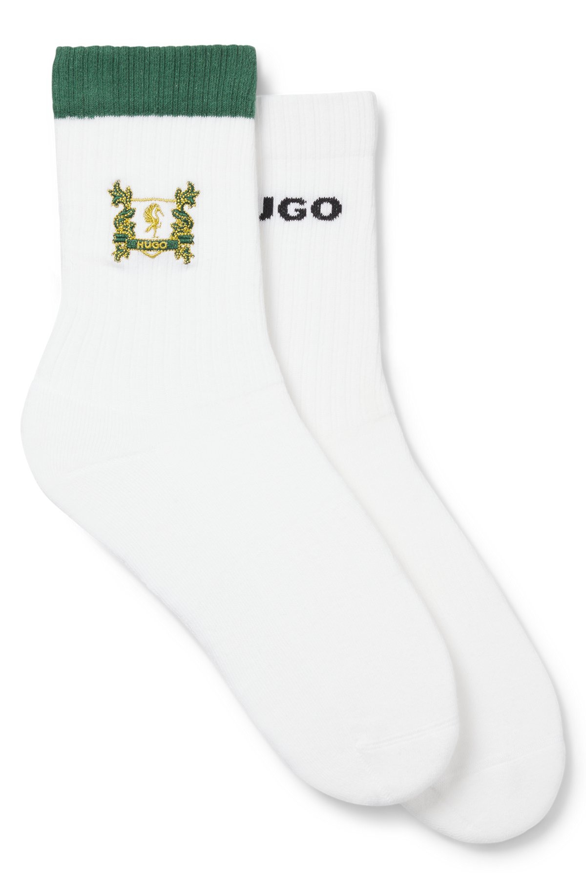 TWO-PACK OF COTTON SHORT SOCKS WITH EMBROIDERY - 1