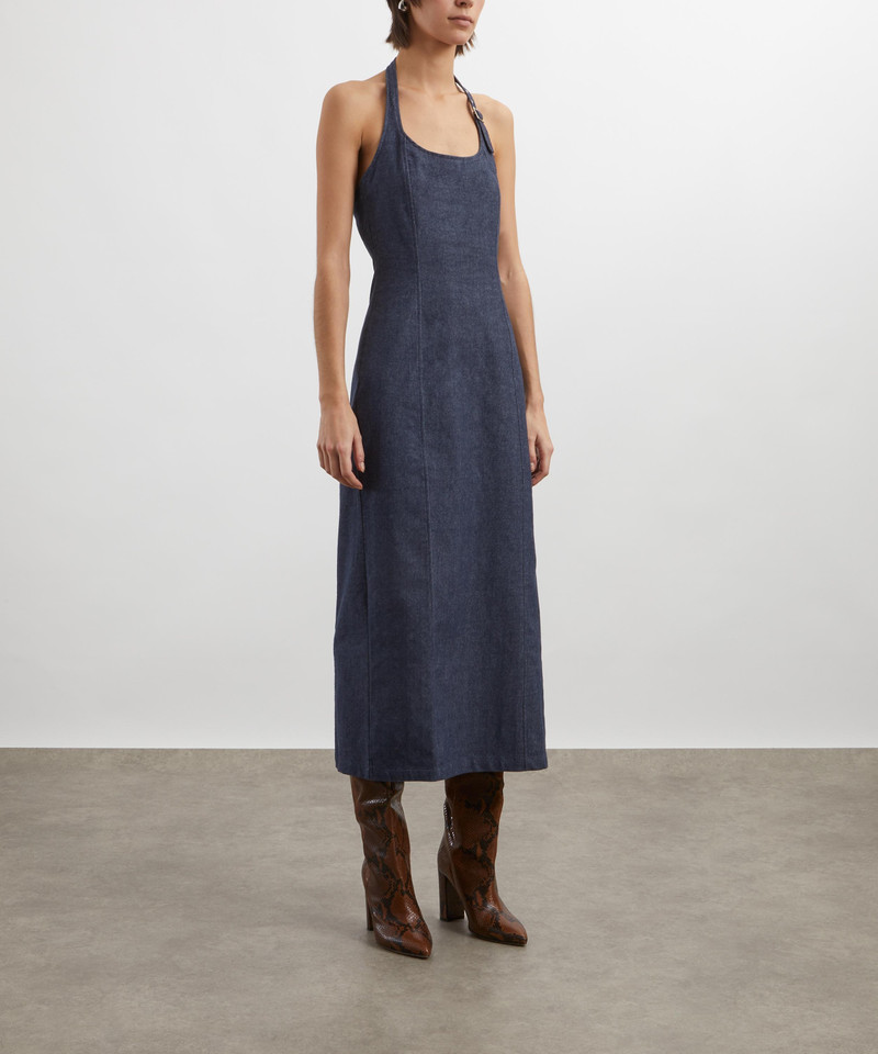 paloma wool Elena Denim Effect Halter Dress outlook