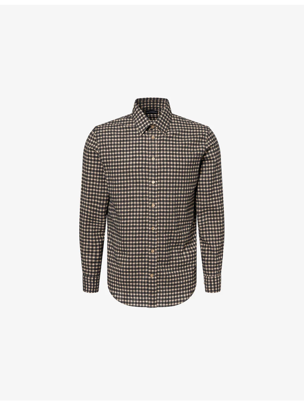 Gingham Flannel Cotton-Blend Shirt - 1