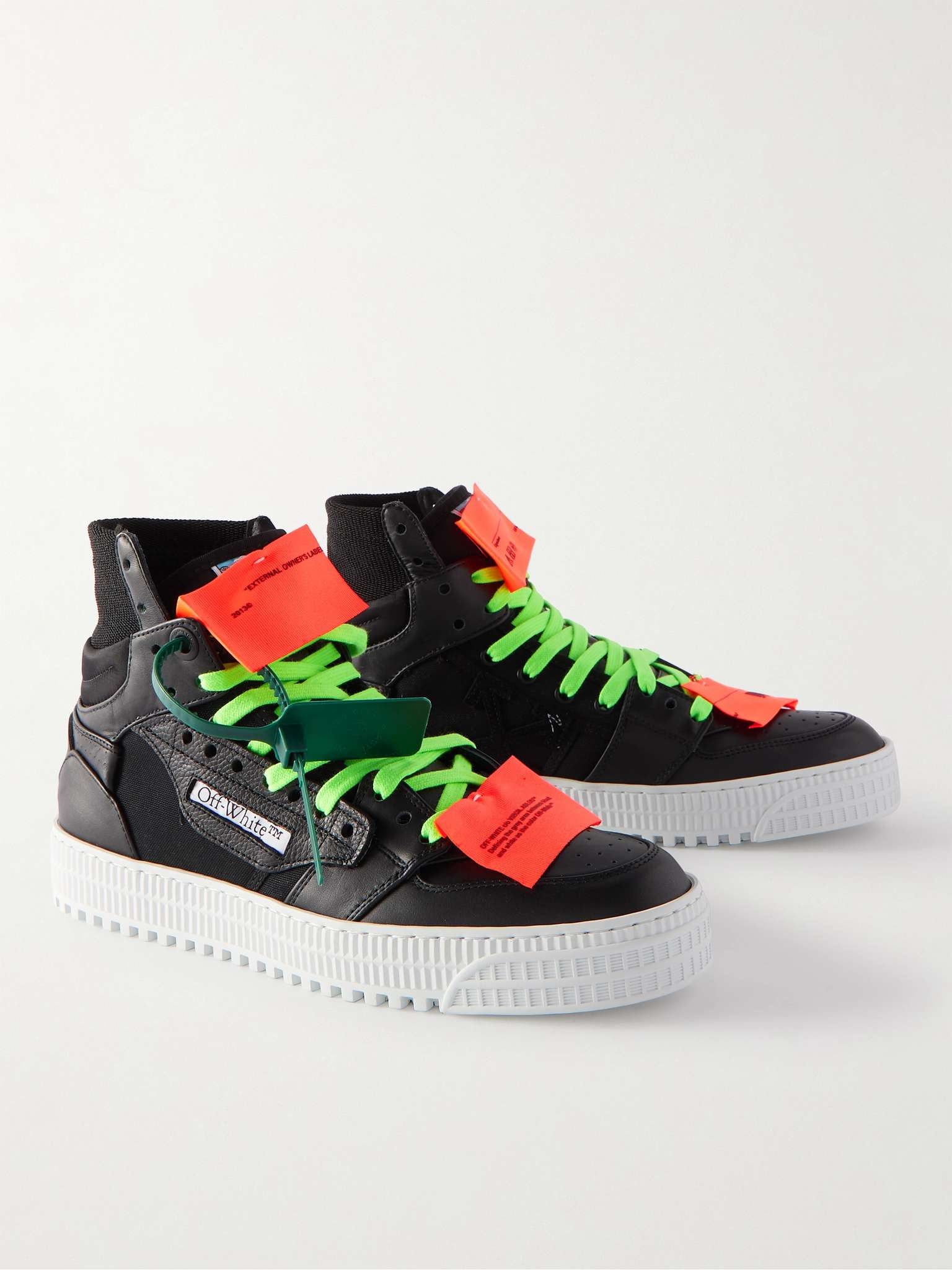 3.0 Off Court Supreme Suede, Leather and Shell High-Top Sneakers - 4