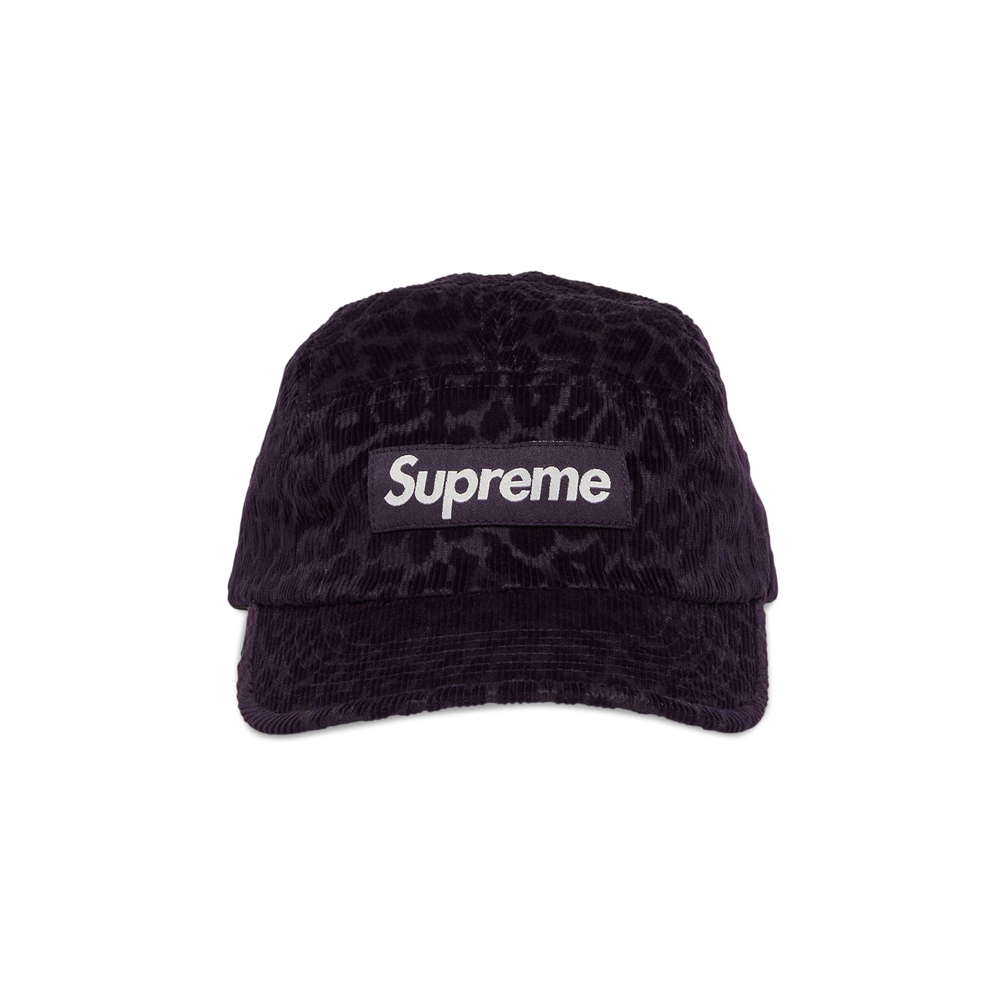 Supreme Supreme Leopard Corduroy Camp Cap 'Purple' | goat | REVERSIBLE