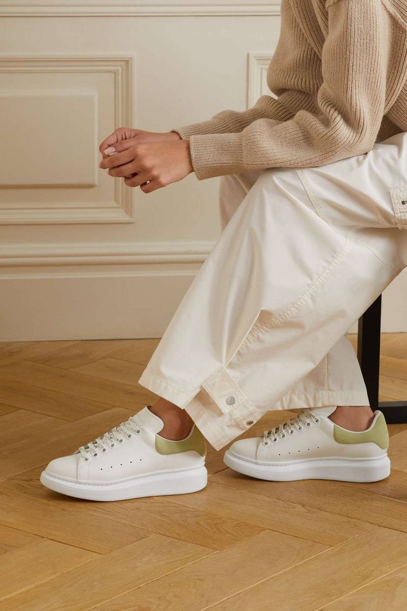 Alexander McQueen Suede exaggerated-sole sneakers outlook