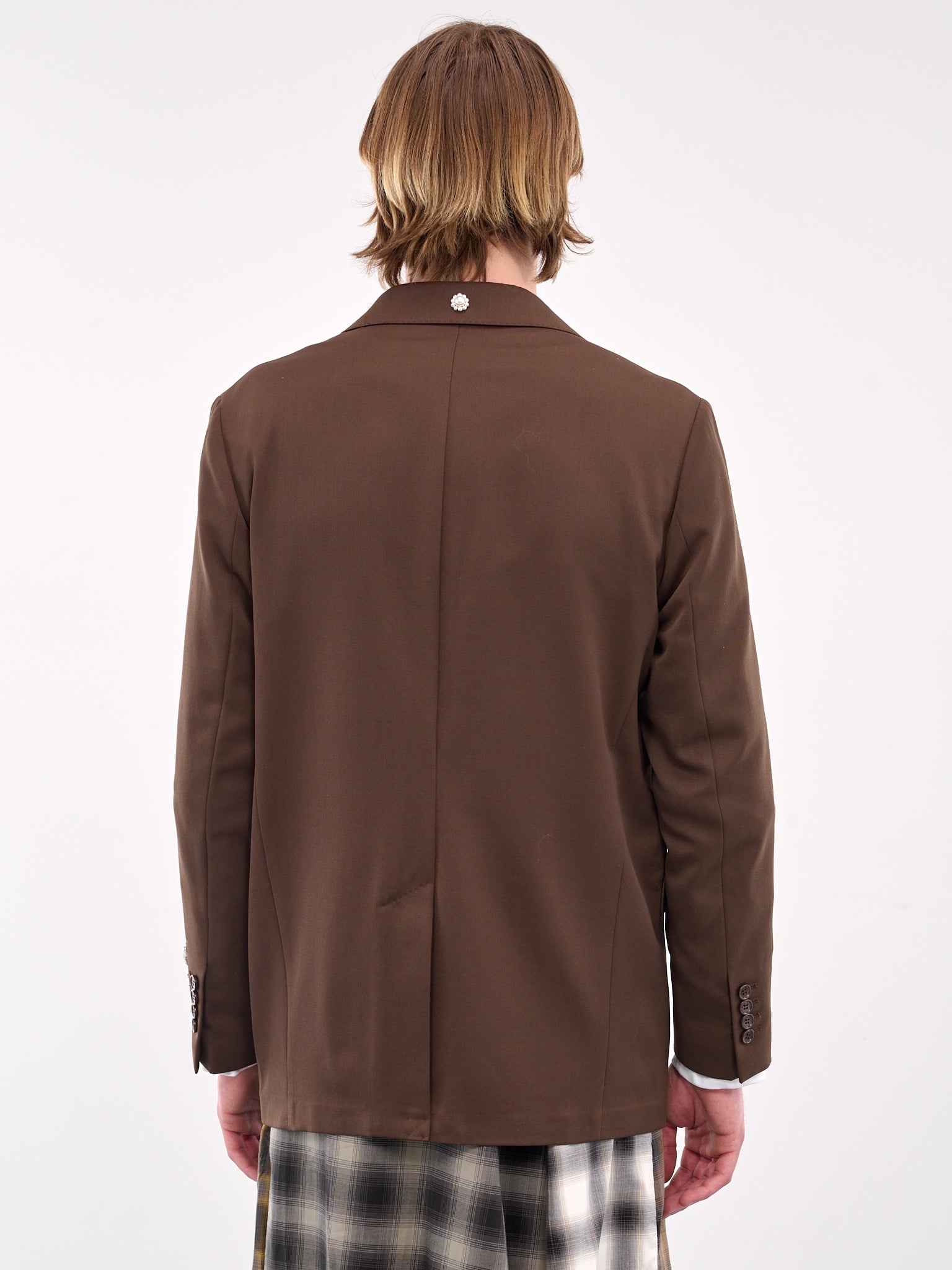 Peaked Lapel Blazer - 3