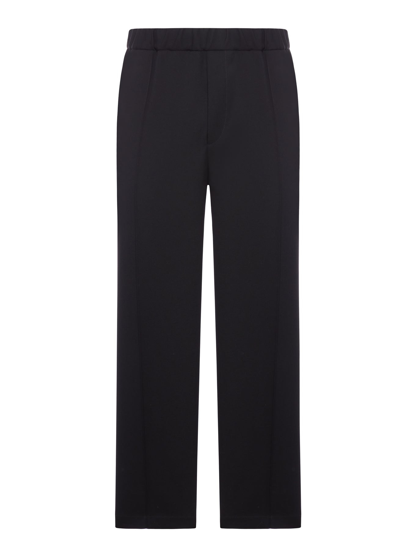 WOOL TROUSERS WITH ELASTIC WAIST - 1