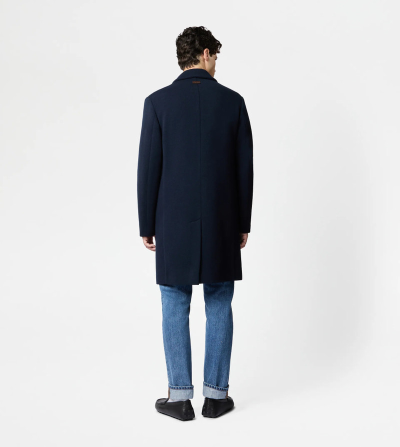 COAT IN CASHMERE BLEND JERSEY - BLUE 3