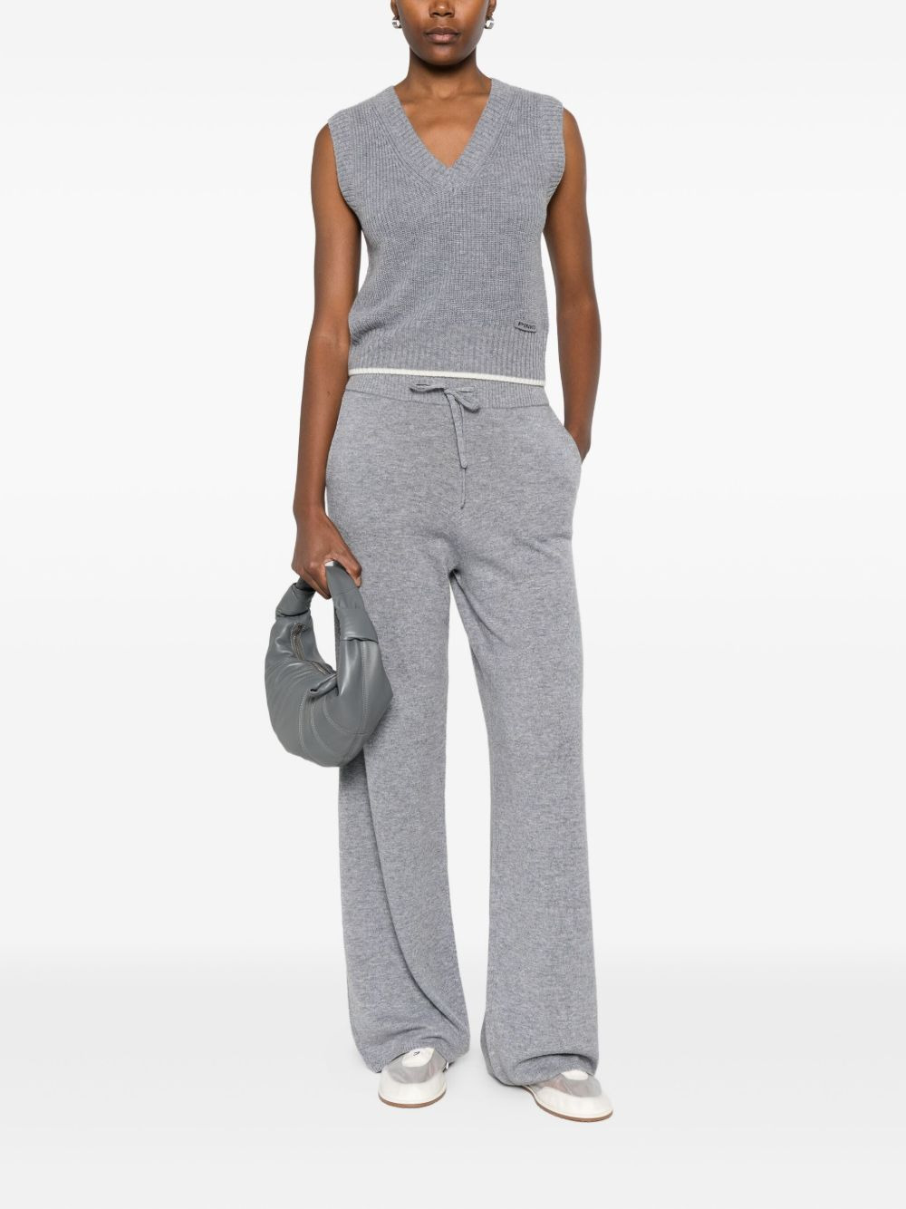 V-neck ribbed vest - 2