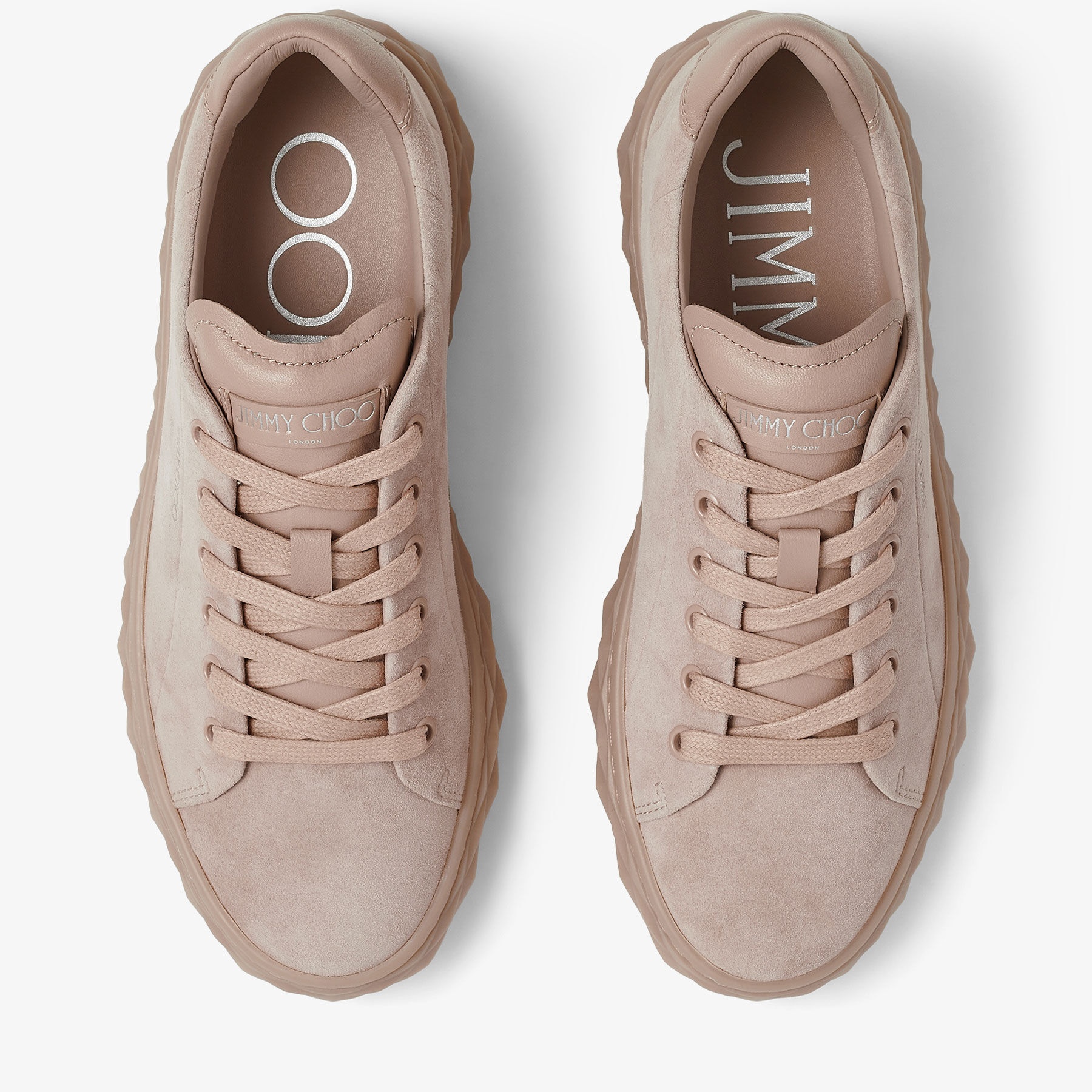 Diamond Light/F
Ballet Pink Suede and Nappa Low-Top Trainers - 6