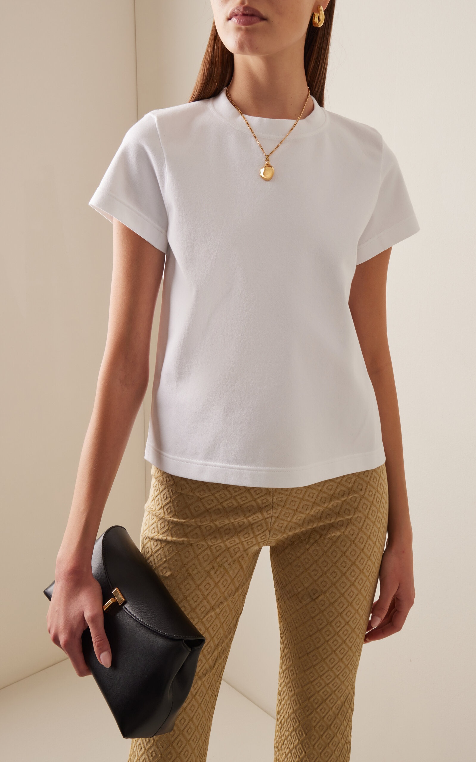 Raff Cotton-Blend Knit T-Shirt white - 2