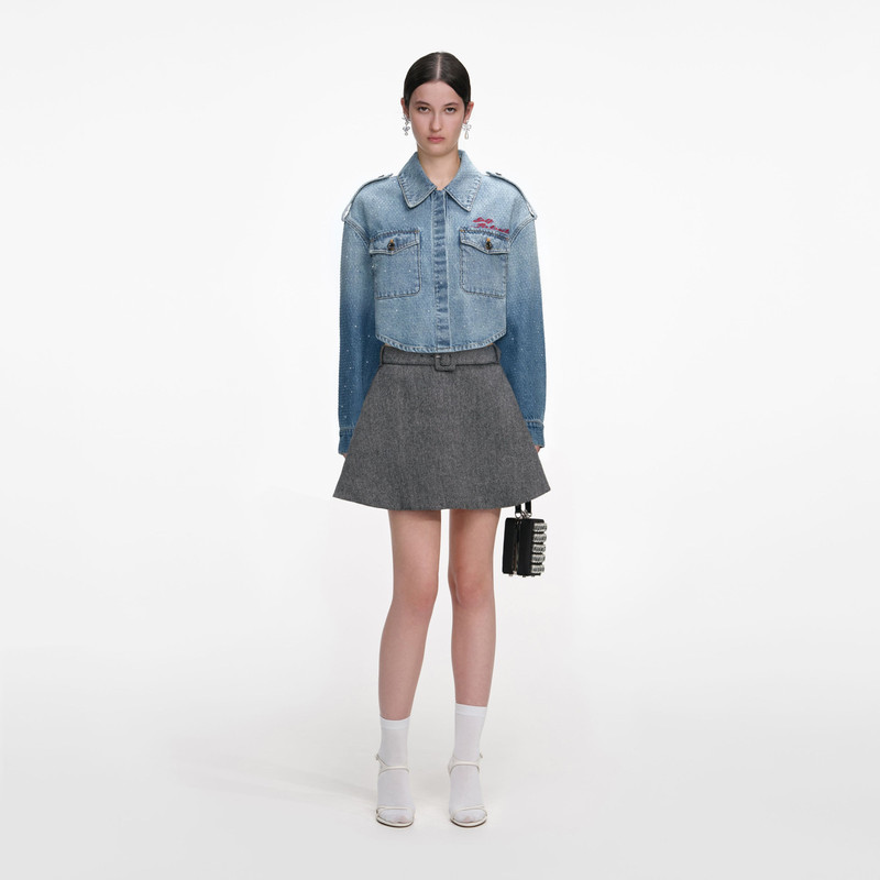Rhinestone Denim Shirt 1